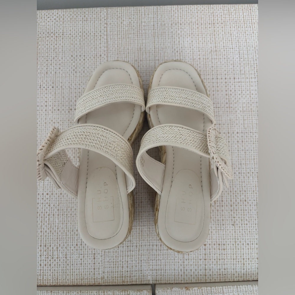 Shu Shop Leena Raffia Platform Wedges